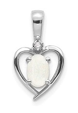 nice little opal and diamond white gold baby charm